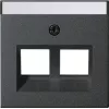 Gira System 55 Placa de cobertura para Modular Jack 30° 2 vias antracite 264028