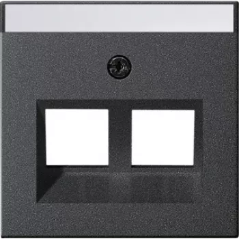 Gira System 55 Placa de cobertura para Modular Jack 30° 2 vias antracite 264028