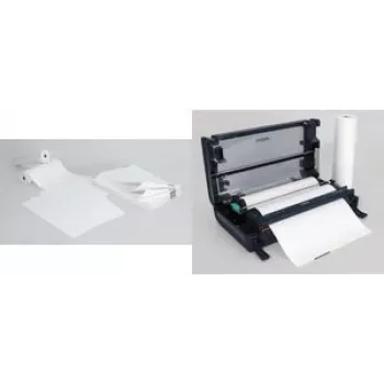 Papel contínuo térmico SIGEL TP111 Premium, A4, 76 g/m² revestimento superior, branco, microperfuração, com marca de controlo, 1000 folhas