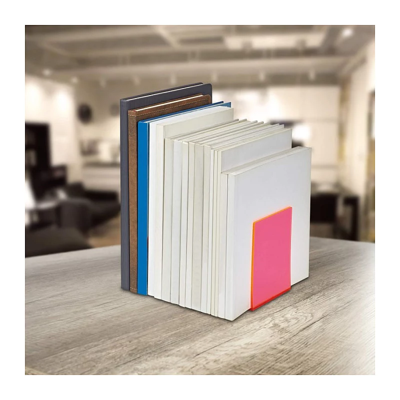 Suportes de livros MAUL 10 x 10 x 13 cm rosa néon (par)