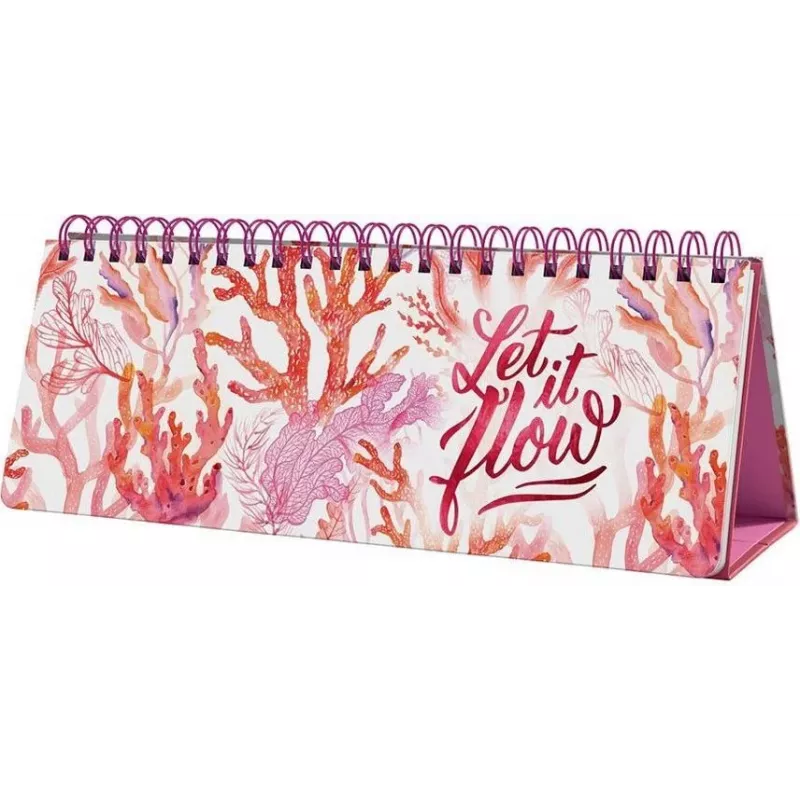 Calendário de mesa perpétuo SIGEL JP104 Jolie Underwater Miracles, layout em inglês, 297 x 102 mm