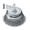 KWB 606333 escova de copo de aço HSS prensado, 50 mm de diâmetro, haste de 6 mm, para berbequins e aparafusadoras sem fio