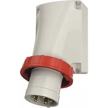 MENNEKES ficha CEE macho 5 polos 125A 400V 6h IP67 angular terminais de parafuso vermelho