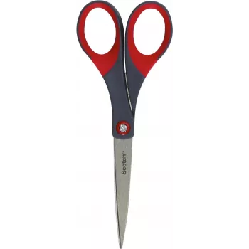 Tesoura de precisão 3M Scotch 180 mm vermelho/cinzento ponta aço inoxidável Comfort Grip (1447)