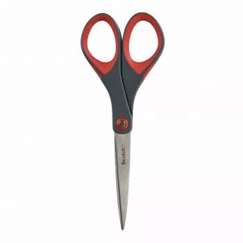 Tesoura de precisão 3M Scotch 180 mm vermelho/cinzento ponta aço inoxidável Comfort Grip (1447)