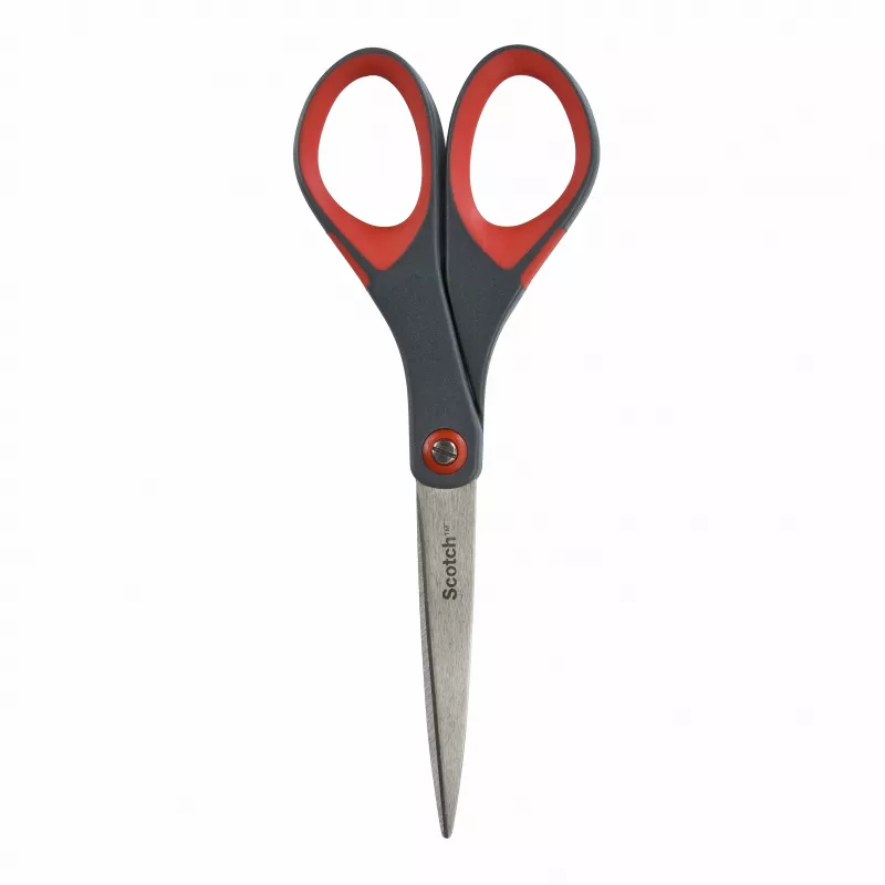Tesoura de precisão 3M Scotch 180 mm vermelho/cinzento ponta aço inoxidável Comfort Grip (1447)