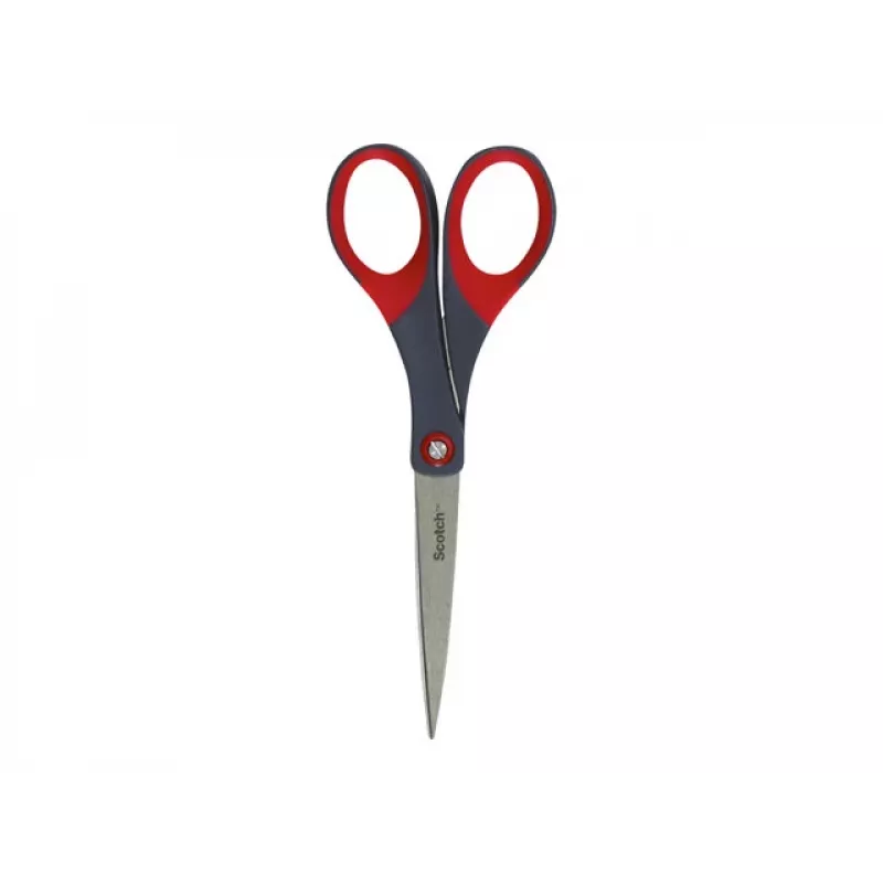 Tesoura de precisão 3M Scotch 180 mm vermelho/cinzento ponta aço inoxidável Comfort Grip (1447)