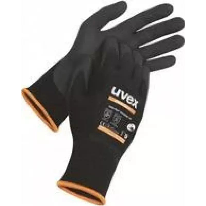 Luva de segurança antiestática UVEX 6002612, tamanho 12, cinzento/preto, 1 par