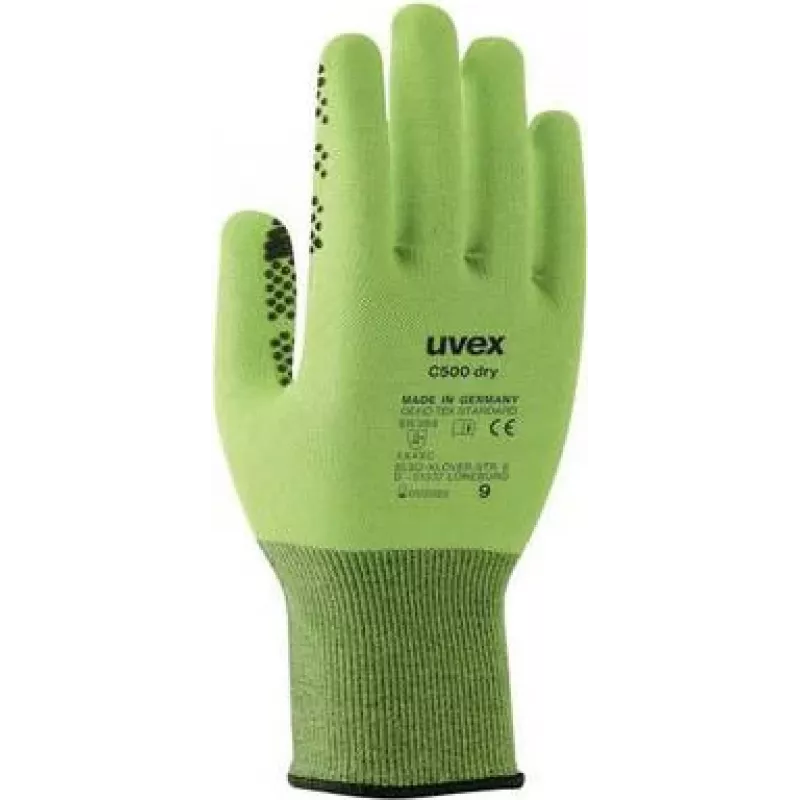 Luvas de proteção Uvex tricotadas HS, C500 dry, tamanho 8 (6049908)