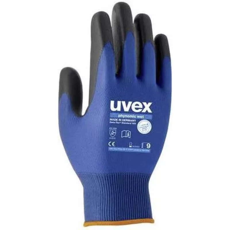 Luvas de segurança Uvex phynomic WET, tamanho 7 (6006007)