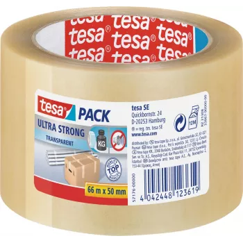 Fita de embalagem TESA ultra forte 66 m PVC transparente (57176)
