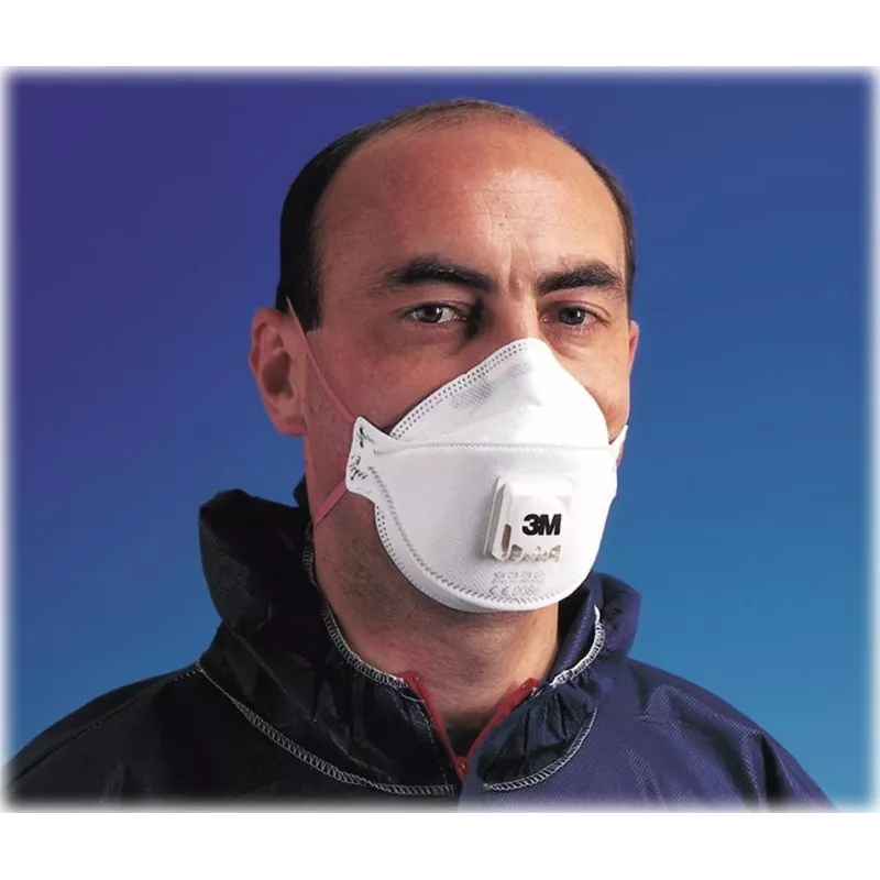 Máscara de proteção respiratória descartável 3M Aura 9332+ FFP3 com válvula Cool Flow, pack de 10