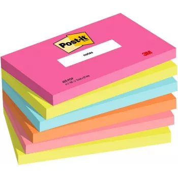 Notas 3M Post-it 655-6-POP, 127 x 76 mm, rosa choque, 100 folhas, reposicionáveis