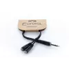 Cabo adaptador Y de áudio Cordial 14886 ficha jack estéreo 6,3 mm para 2x conector fêmea jack estéreo 3,5 mm 0,3 m cabo duplo PVC preto