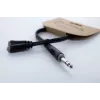 Cabo adaptador Y de áudio Cordial 14886 ficha jack estéreo 6,3 mm para 2x conector fêmea jack estéreo 3,5 mm 0,3 m cabo duplo PVC preto