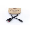 Cabo adaptador Y de áudio Cordial 14889 conector fêmea jack estéreo 3,5mm para 2x conector fêmea RCA 0,3m cabo duplo PVC preto