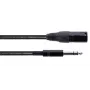 Cabo de áudio Cordial EM 1 MV XLR para jack TRS 6,3 mm 1 m preto 14810