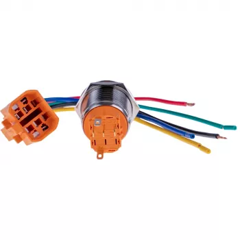 Botão JOY-IT BUTTON22A-M-GR, verde, 250V AC 3A, IP67 IK10, 25mm