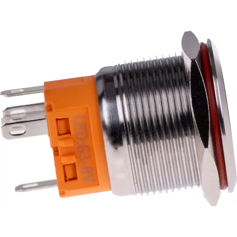 Botão JOY-IT BUTTON22A-M-GR, verde, 250V AC 3A, IP67 IK10, 25mm