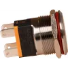 JOY-IT Button22C-02 interruptor de pressão com função de retenção, vermelho, 240 V AC, 15 A, IP67, IK10, montagem em painel