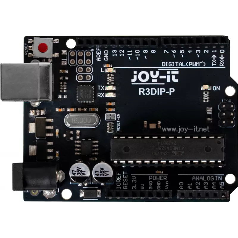 Joy-IT ARD_R3DIP-P placa microcontroladora compatível com Arduino UNO R3 com ATmega328P DIP