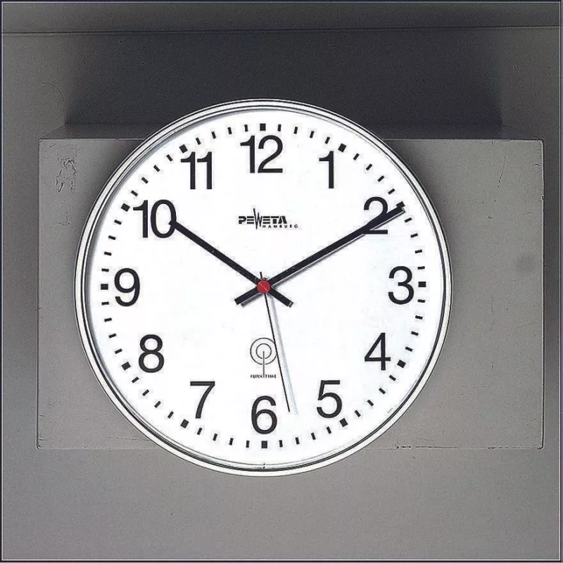 PEWETA relógio de parede sem fios preto mate plástico 30 cm preto/branco 51.130.313