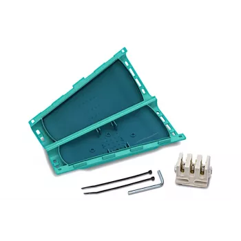 HellermannTyton MB4A suporte para abraçadeiras autoadesivo, polipropileno verde, 130 x 65 mm, para abraçadeiras até 10 mm de largura, 1 unidade 435-00659