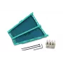 HellermannTyton MB4A suporte para abraçadeiras autoadesivo, polipropileno verde, 130 x 65 mm, para abraçadeiras até 10 mm de largura, 1 unidade 435-00659
