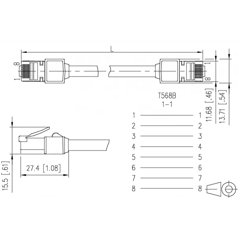 METZ CONNECT 13084U1500-E cabo patch VoIP Cat.6 Ultraflex500 ficha RJ45 macho para ficha RJ45 macho, AWG 26/7, PUR, preto, 1,5 m