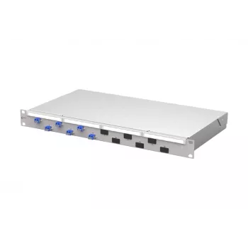 METZ CONNECT VIK 6xLC-Duplex módulo de fibra ótica OS2 monomodo, 12 fibras, polimento PC, cinzento claro 1504507406-F