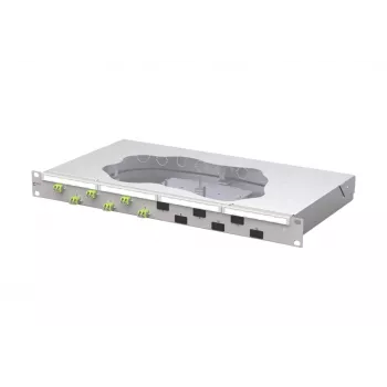 METZ CONNECT painel de patch de fusão de fibra ótica 6xLC-D OM5 1U montagem em rack 19 polegadas 1504587M06-F