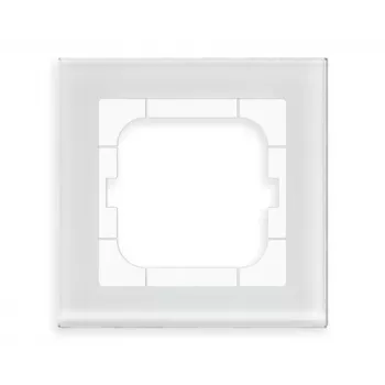 MDT moldura de vidro 1 função branco para módulos de 63mm BE-GTR163W.01