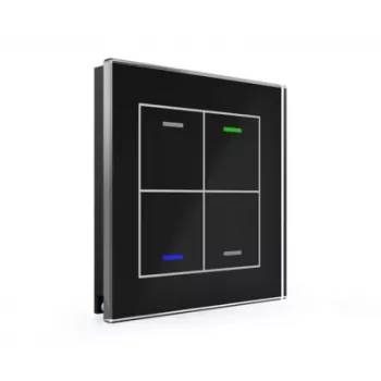 MDT botão de vidro II Light 4 funções RGBW preto BE-GTL4TS.01S