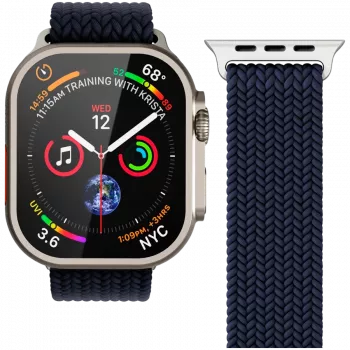 VONMÄHLEN Woven Loop para Apple Watch 44/45/49mm, navy
