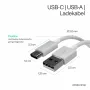 Flexline cabo de carregamento e sincronização USB, USB-A para USB-C, 2.0, ABS, branco, 0,5m (FL31-13040)