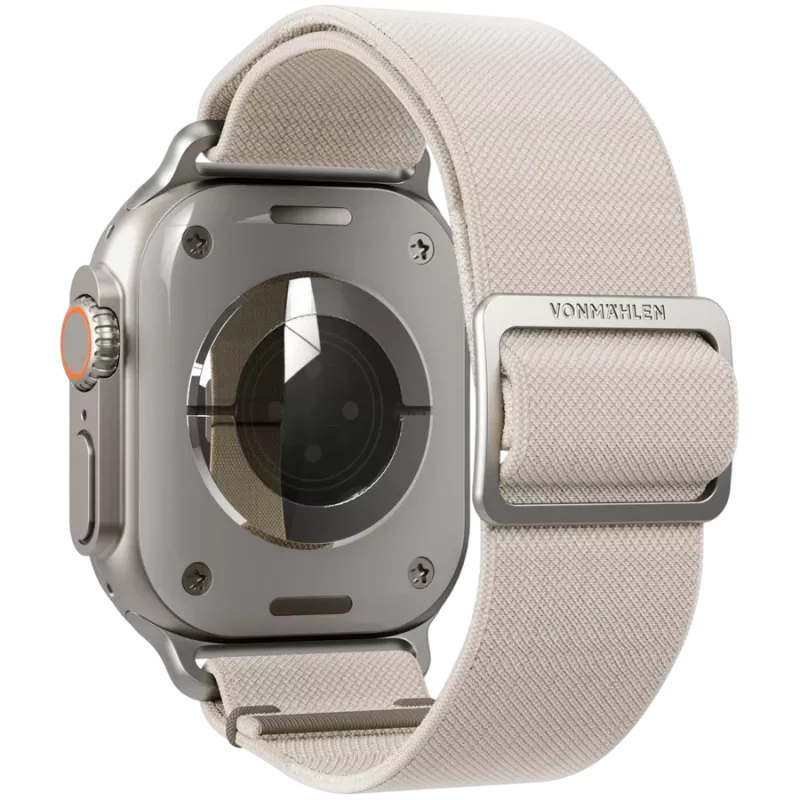 VONMÄHLEN Classic Nylon Loop para Apple Watch 40/41/42mm, Creme