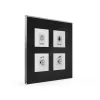 Painel tátil de vidro MDT BE-GTT4S.01 Glass-Touchpanel Plus 4 teclas com sensor de temperatura, preto