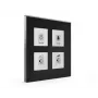 Painel tátil de vidro MDT BE-GTT4S.01 Glass-Touchpanel Plus 4 teclas com sensor de temperatura, preto