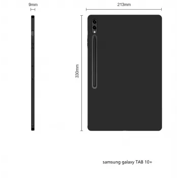 Capa traseira MRDISC para Samsung Galaxy Tab S10+ 5G 256 GB, preta TPU (MG-BCSGTABS105GSW)
