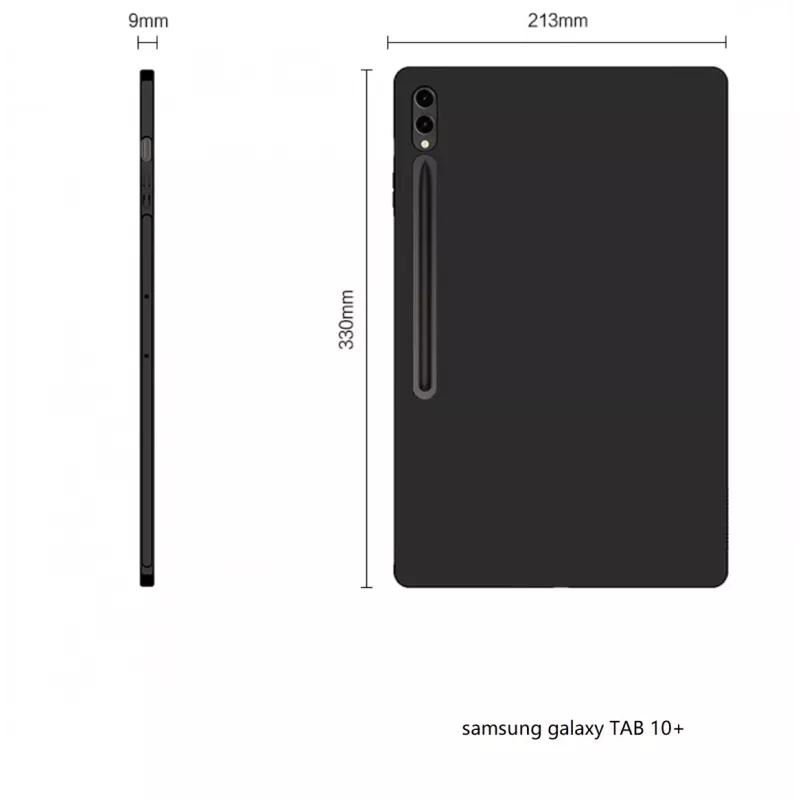 Capa traseira MRDISC para Samsung Galaxy Tab S10+ 5G 256 GB, preta TPU (MG-BCSGTABS105GSW)