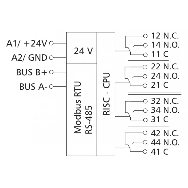 Módulo de saída digital Metz 110836132170 MR-F-DO4 Modbus RTU