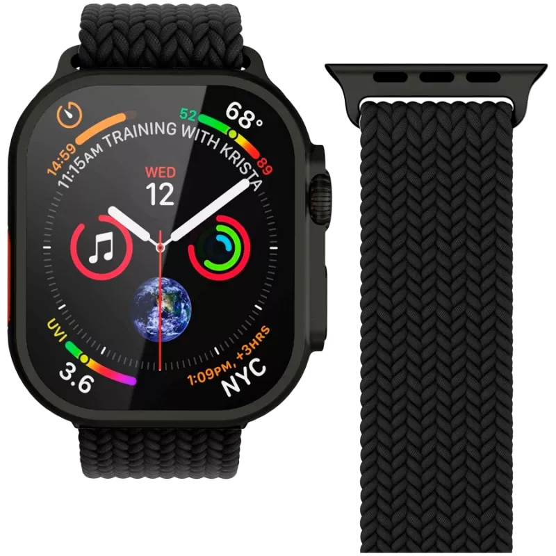 VONMÄHLEN Woven Loop 44, 45, 46, 49mm tamanho único, All Black