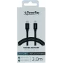 PowerRay Cabo de dados e carregamento USB-C para Lightning 3 m preto têxtil entrançado certificado MFi PR-DCCL300TBK