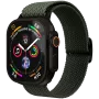 VONMÄHLEN Woven Loop para Apple Watch 44/45/46/49 mm, verde-azeitona preto