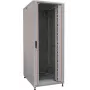 IT-BUDGET rack de servidor de 19 polegadas SRK 42U, 800x1000 mm, porta de vidro/aço maciço, calhas para cabos, montado, cinzento-claro (99ITB19SRK42810GGNM)