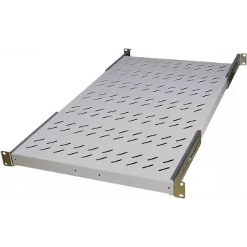 IT-BUDGET prateleira fixa para rack 19 polegadas / base para equipamentos, capacidade de carga 150 kg, profundidade 750 mm, cinzento-claro 90ITB19FBX750G