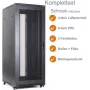 Conjunto completo de armário de servidor IT-BUDGET 19 polegadas SRK 42U 800x1000 mm flatpack preto