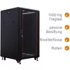 Armário de rede IT-BUDGET 19 polegadas SRK - 18U - 600x600 mm - porta de vidro/aço maciço - pré-montado - preto 99ITB19SRK1866GSNM