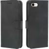 Capa flip wallet premium em pele AIMOYU para iPhone SE (2022/2020), iPhone 8/7 - preto