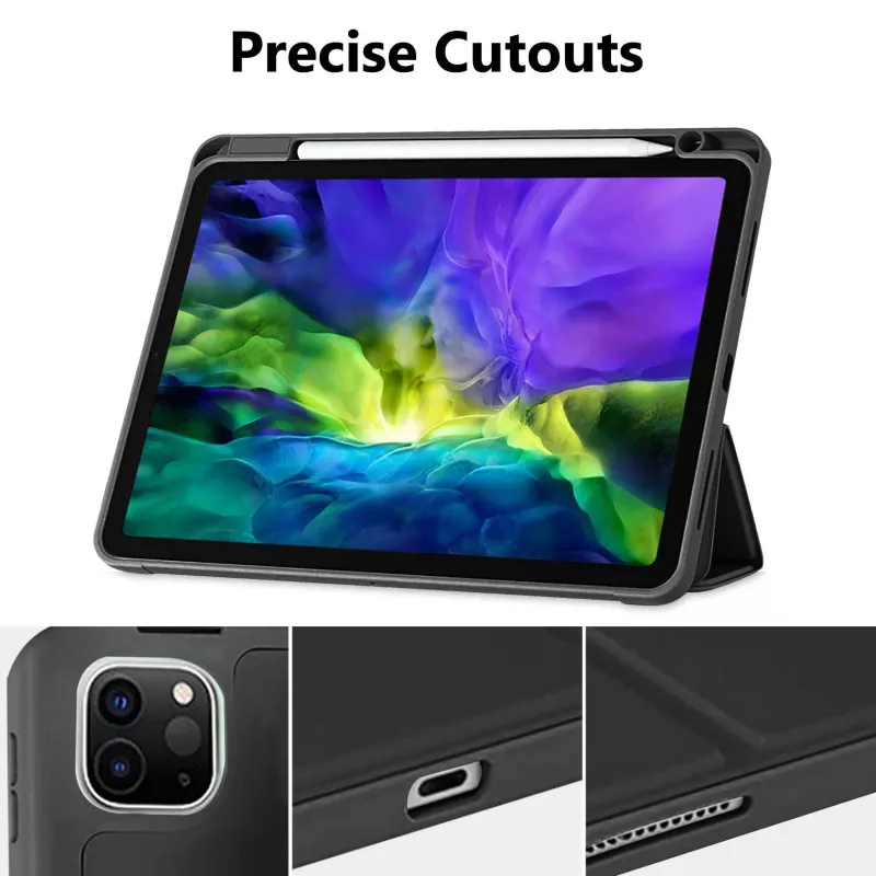 Capa flip cover MRDISC para Apple iPad Pro M4 – preto TPU MG-FLIPIPADPM4